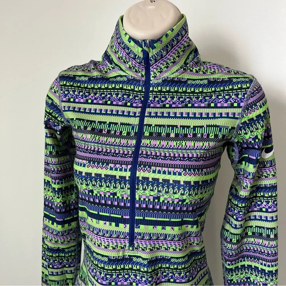 Nike Pro Dri Fit Long Sleeve Top Size XS Half Zip‎ Athletic Spandex Shirt